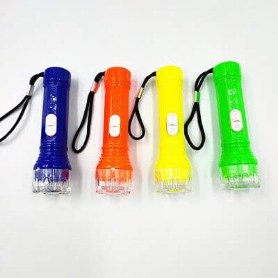 12-Pack Small Torch with Lanyard for Kids, Plastic LED Flashlight Torch, Beautiful Attractive Good Gift Item, Trending Toys for Kids, Birthday Return Gifts (Multi Colors) (12) - Image 2 thumbnail