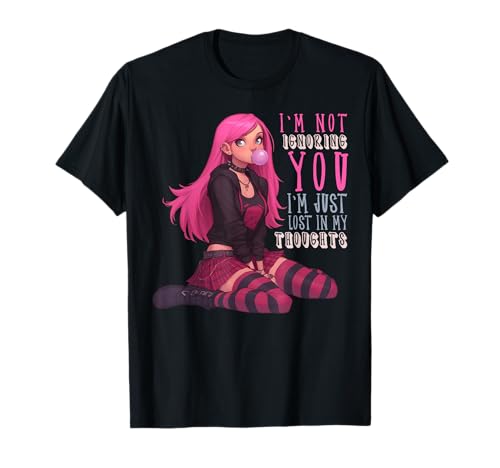 Lost In My Thoughts Aesthetic Anime Girl E-Girl Grunge Camiseta