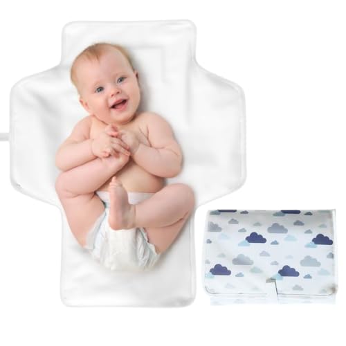 HusBuy Portable Changing pad for Baby-Travel Changing mat for Mom and Dad-Ideal to give as a Newborn Shower Gifts Gift