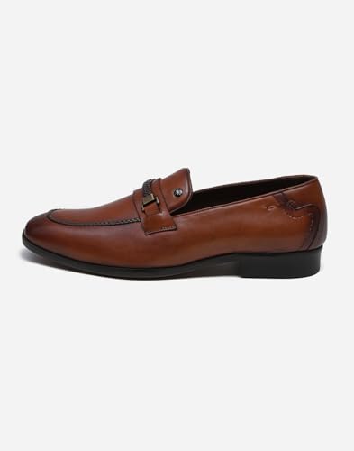 Image of Monte Carlo Mens Solid Slip on Genuine Leather Loafers (201817FW)