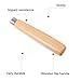 DOITOOL 3.55 Inch Wooden Replacement File Handles with Metal Collars Non-Slip Polished Grip for Woodworking Tool Maintenance and Garage Use
