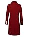 IDEALSANXUN Christmas Outfits for Women Fall Fashion Winter Clothes Wool Coats Trench Coat Peacoat, Maple Red, M