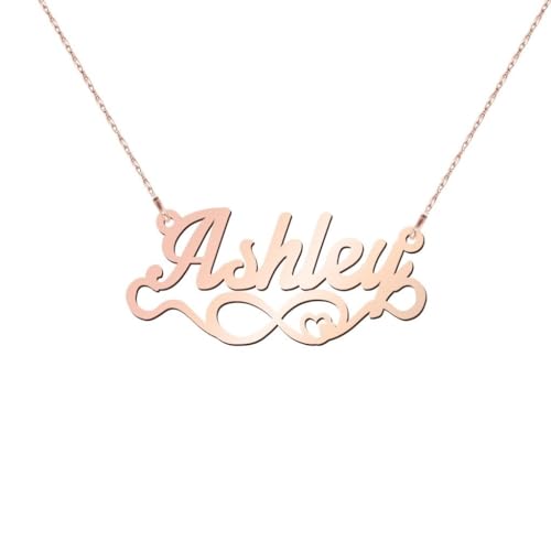 TSD Custom Name Necklace Personalized Styled Name Necklace in Solid Gold or Sterling Silver, Customized Jewelry Necklace Gift for Women, Personalized with any Name or Word - Jewlr4