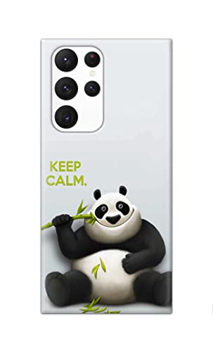 Image of PRINTFIDAA� Printed Hard Back Cover Case for Samsung Galaxy S22 Ultra 5G Back Cover (Cartoon Panda) -2808