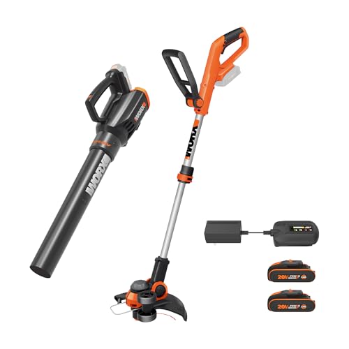 WORX 20V 12‘’ Cordless String Trimmer and 20V 360 MPH Cordless Leaf Blower Combo Kit