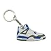 Produktbild ProProCo Sneaker Schlüsselanhänger Air Jordn 4 IV Schuh Schlüsselanhänger Schwarz Gelb Schuh Fashion für Sneakerheads,hypebeasts und alle Keyholder Nik (Weiß Blau)