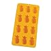 HIC Harold Import Co. 43822 Pineapples Ice Cube Tray and Baking Mold, Non-Stick Silicone, FDA Approved, Makes 12, Yellow