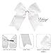 White Jumbo Bow Clip with Tails