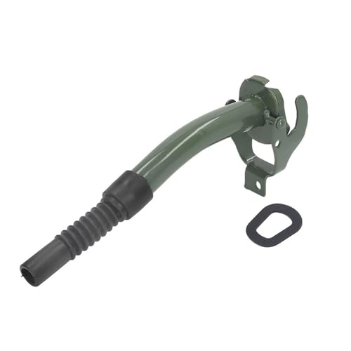 Jerry Can Spout Rubber Nozzle, Jerry Can Spout Green To Suit 10L, 20L Jerry Cans, Fuel Can Pouring Spout, 21cm Large Heavy Duty Metal Spout