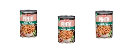 H-E-B Beans 15oz - 3 cans (Pinto with Jalapeno &amp; Bacon)