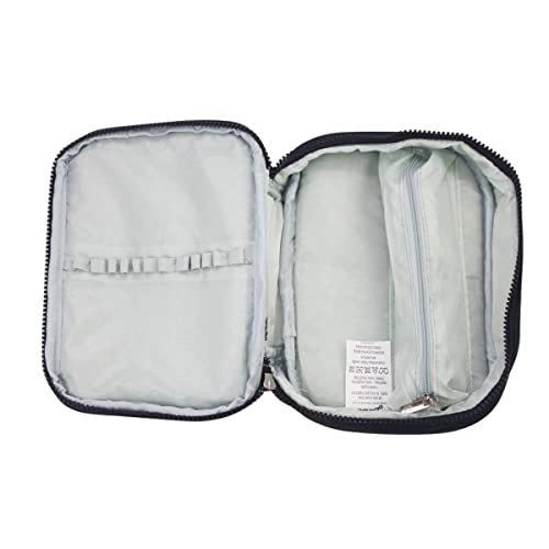 Kit Mochila Costas e Estojo Preto Metalizada