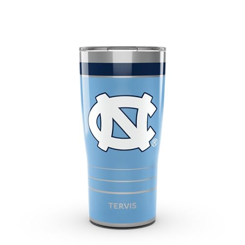 Tervis Traveler North Carolina Tar Heels - MVP Triple Insulated Tumbler Travel Cup Keeps Drinks Cold & Hot, 20oz, Stainless Steel