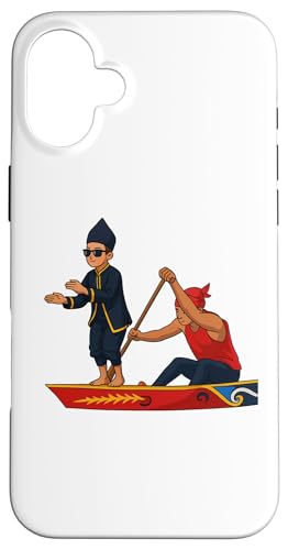 Aura Farming Boy Dancing on Boat Meme Trendy Indonesia Kid Coque pour iPhone 16 Plus
