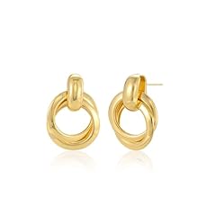 gold knot earring-2
