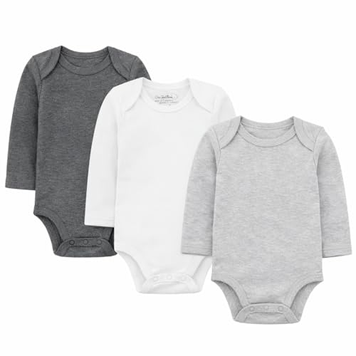 Image of 123 Bear Baby 3-Pack Soft Cotton Spandex bodysuits