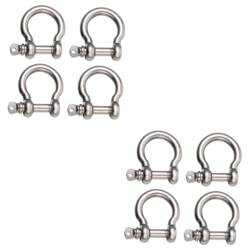 SEWOART 8 Pcs Bow Buckle Heavy Duty Load Clamp Min Living Boat Anchor Tow Accessories D Ring Shackle for Lifting Clothes Rack Heavy Duty Hooks for Hanging Trailer Stainless Steel Silver