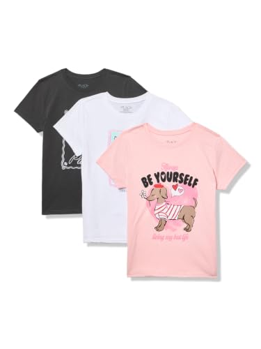 Image of The Children's Place Girls' Unicorns,Butterfly Short Sleeve Graphic T-Shirts,3 Pack