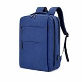 Mochila Executiva Slim Reforçada Unissex para Notebook 15.6' Porta USB Resistente Leve para Trabalho Faculdade Escola Viagem (Azul)