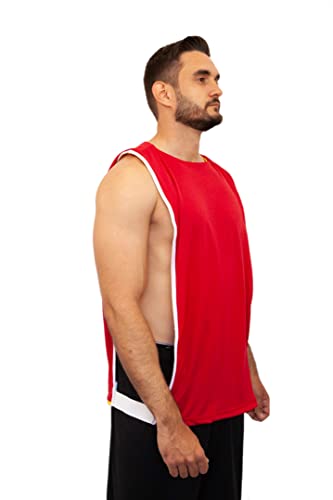 Kit Colete de Futebol Dupla Face 12 Unidades (Amarelo-Vermelho)