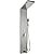 Happybuy 5 in1 Shower Panel Tower System Brushed Silver Stainless Steel Multi-Function Shower Panel with Spout Rainfall Waterfall Massage Jets Tub Spout Hand Shower for Home Hotel Resort Split Type