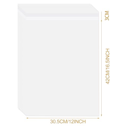 Image of 100 Pcs A3 Clear Self Seal Bags 12x16.5 Inch Cellophane Bags Food Grade Cellophane Bags OPP Cellophane Bags for Cookies, Cards, Envelopes, Photos(12x16.5inch)