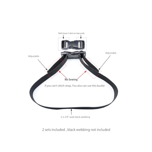 Quick Side Release Buckle, Heavy Duty Plastic Snap Buckle Clip Clasp Fasteners for Backpack Strap