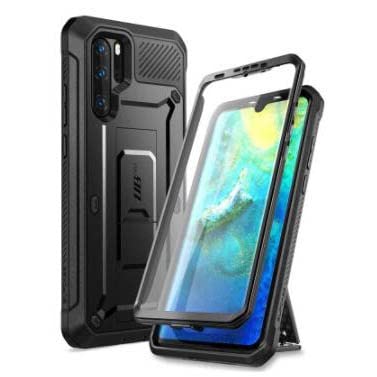 WWWFZS Phone caseFit For Huawei P30 Pro Case (2019 Release) UB Pro Heavy Duty Full-Body Rugged Case with Built-in Screen Protector+Kickstandilicone case phone Protective Case