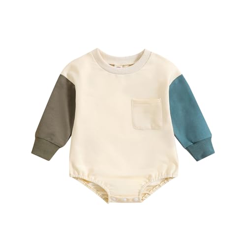 Generisch Pelele de manga larga para bebé, niño, niña, recién nacido, ropa de invierno para niños, azul, 12-18 meses