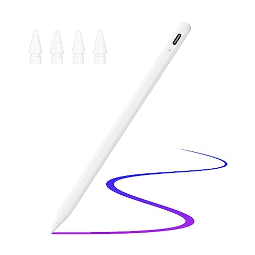 Stylus Pen For Ipad,Pencil With Palm Rejection,Apple Pencil For (2018-2022) Ipad Pro 11/12.9, Ipad 9Th/8Th/7Th/6Th Gen, Ipad Air 5Th/4Th/3Rd Gen, Ipad Mini 6Th/5Th Gen-For Painting Sketching Doodling #TOP6