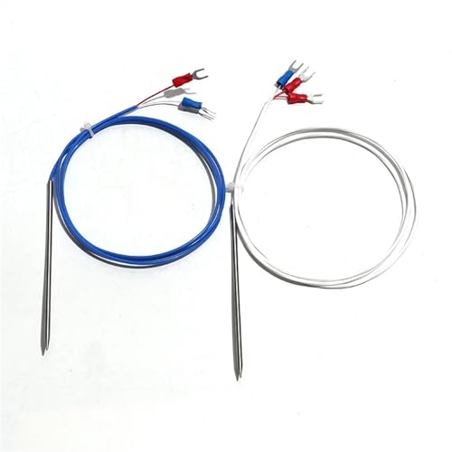 Sonda de temperatura PT100 ultrafina con cable PTFE de 3x100mm para control térmico