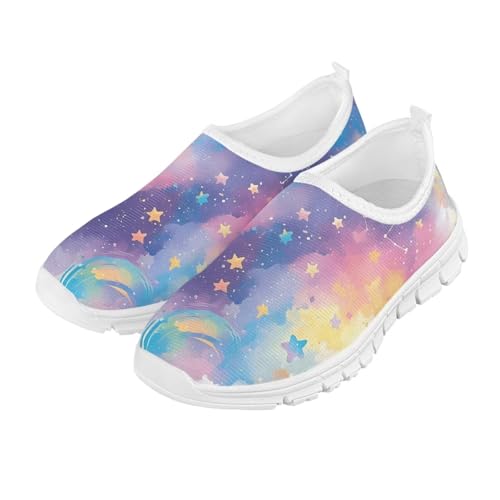 Kid Running Shoe Boy Lightweight Slip On Walking Sneakers Breathable Anti-Skid Athletic Workout Loafers for Camping Size 11-15 White Sole2