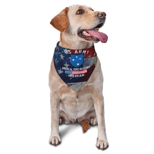 US Army Americal 23rd Infantry Division Veteran Dog Scarf Pet Bandana Cat Pet Bibs
