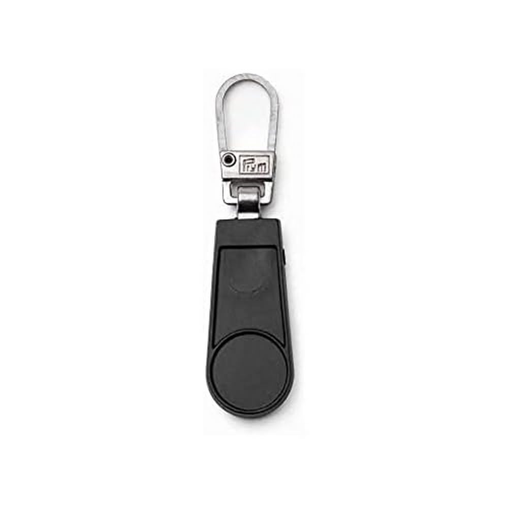 Prym Metallic Fashion Zipper Puller Rubber Black