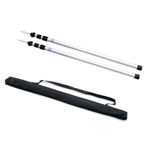 Tiges de support réglables pour stabiliser votre auvent face au vent fort