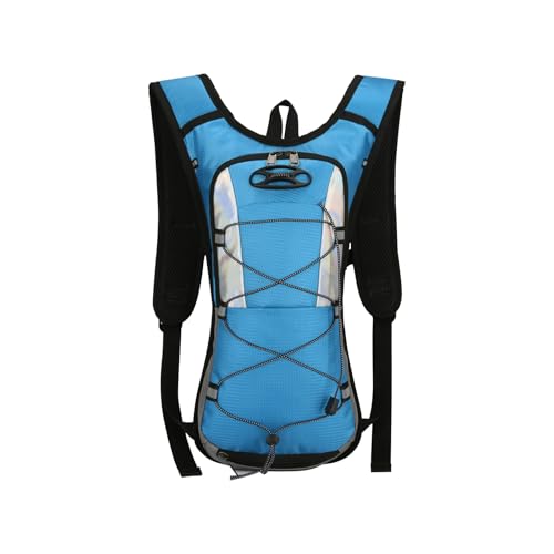 PORRASSO Mochila de Senderismo 19L Mochila de Hidratación Ligera Hiking Backpack para Hombre Mujer Acampar Hacer Ciclismo Escalada Deportes Aire Libre Azul
