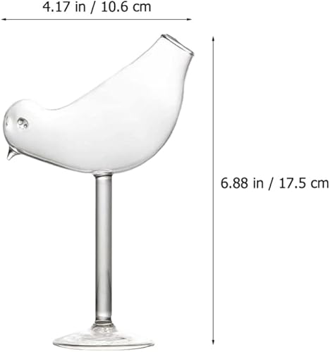 Miniatura 6 de Yardwe Vasos de vidrio 4 piezas de cóctel de pájaros, vasos de vidrio transparente, copas de vidrio para whisky, margarita, aperitivo, bar, bar,