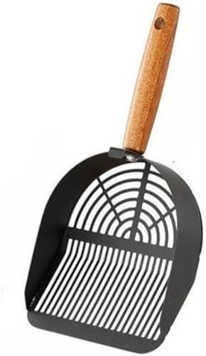 Xiraivke ステンレス猫砂シャベルペットス 大型猫砂シャベル 長柄ペット掃除用品 猫用清掃ツール 耐久性高め 大人子供使用しやすい