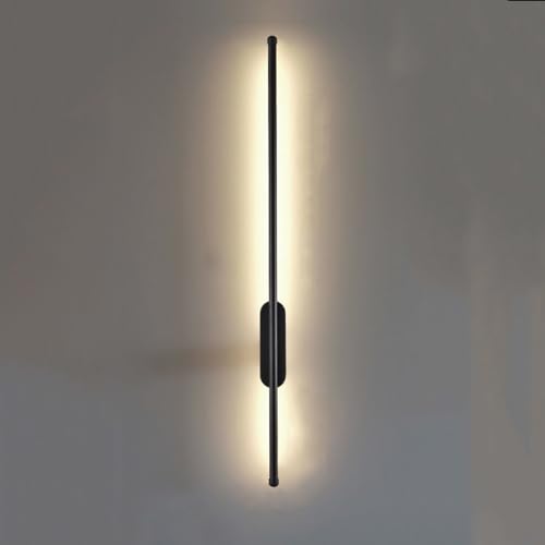 壁取り付け用燭台照明器具 LED リニアロングストリップ 絶妙な壁ランプ 39.4インチ ミニマリスト 屋内コーナー バスルーム 化粧台 メタル照明 リビングルーム 寝室用