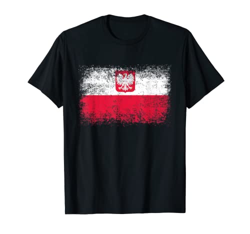 Camiseta con bandera envejecida de Polonia | Camiseta Polska Vintage Camiseta