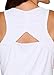 RBX Active Workout Top for Women, Quick Drying Sleeveless Gym Shirt Body Skimming Open Back Tank for Yoga, Running, Fashion White M