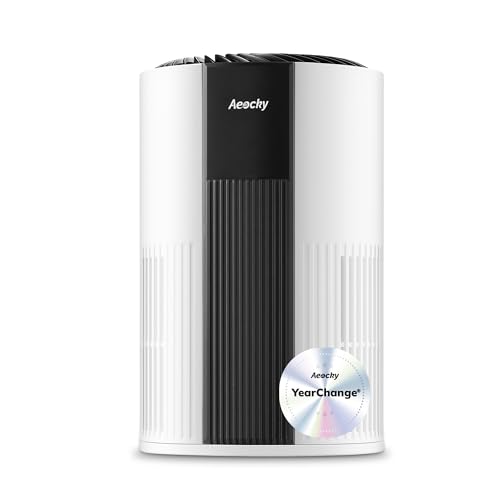 2nd Gen Turbo-Jet Design Air Purifiers for Bedroom up to 1096 Sq Ft, AEOCKY Proprietary YearChange Filter Tech, with Multi Effect Filter, Washable Pre-Filter, for Home, Dorm, Office, Pet