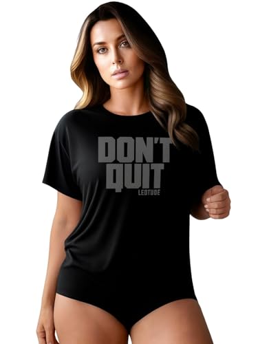 LEOTUDE Women's Boyfriend/Loose Fit Round Neck Half Sleeve Cottonblend Tshirt (Color Black)