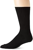Chaps Men's Casual Rib Crew Socks (1 Pair), black Shoe Size 6-12/Sock Size 10-13
