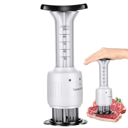 Attendrisseur de viande | Attendrisseur de marinade | Attendrisseur de sauce | Attendrisseur d'aiguille à viande | Seringue alimentaire pour assaisonnement à la viande pour barbecue, marinade, steak,