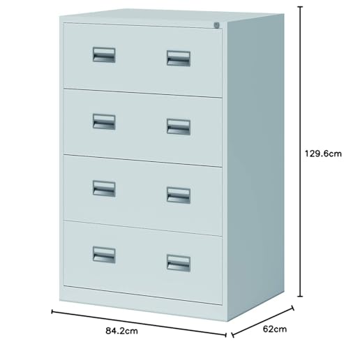 BISLEY Hängeregistraturschrank ECO, doppelbahnig, DIN A4, 4 HR-Schubladen, Farbe lichtgrau