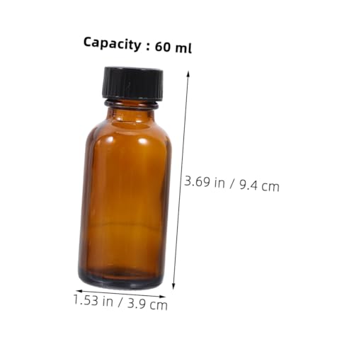 MUCKLILY Portable 60ml Medical Vial Bottle Glass Leak-resistant for Liquid Sample Home Hospital Pharmacy Storage
