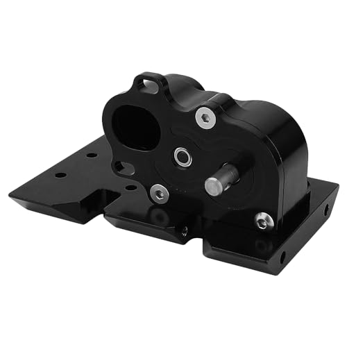 Pothyes Ultra Light LCG Transmission with Adjustable Skid Plate for 1/10 RC Crawler Axial SCX10 Center Gearbox Hops up Upgrades Part (Black)
