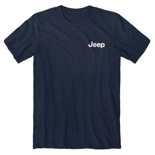 Jeep Big USA T-Shirt, Blue | Wrangler, American Flag Design | 100% Cotton2