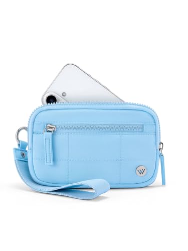 Image of WESTBRONCO Wristlet Wallets for Women - RFID Blocking Quilted Nylon Phone Wallet, Card Holder Purse for Travel & Everyday Use