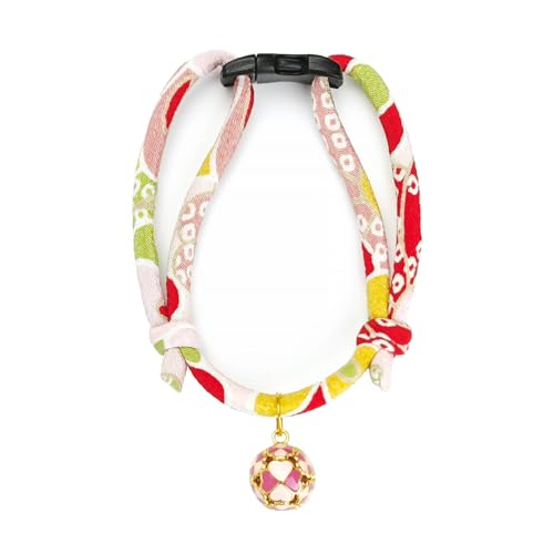 Soft Breakaway Cat Collar with Lucky Clover Bell. Adjustable Kimo...